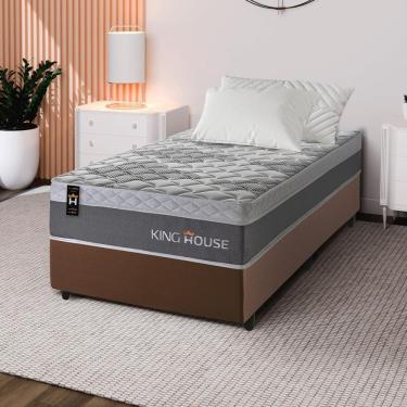 Imagem de Cama Box Molas Ensacadas Sheffield 96x203 Marrom King House