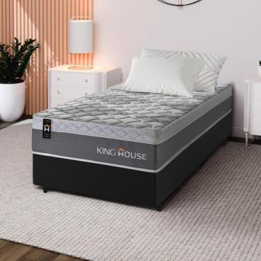Imagem de Cama Box Molas Ensacadas Sheffield 96x203 Preto King House