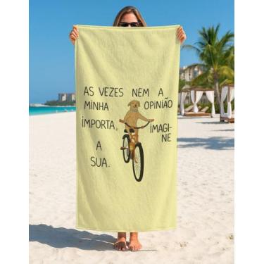 Imagem de Toalha De Praia Divertida Memes Bar Verão Banho Calor Curtir - Use Thu