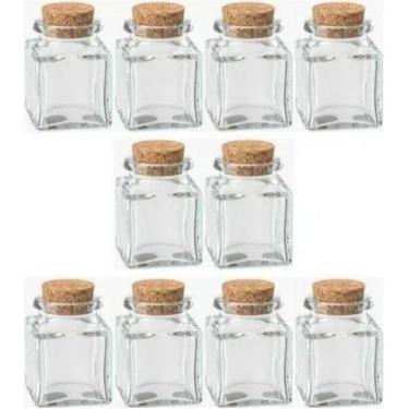 Imagem de Kit 40 Potes De Vidro Com Tampa De Rolha 50ml Lembrancinha Noivado Chá