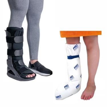 Imagem de Kit Bota Imobilizadora M1 Longa Mercur Capa Protetora ProBanho BioFlor