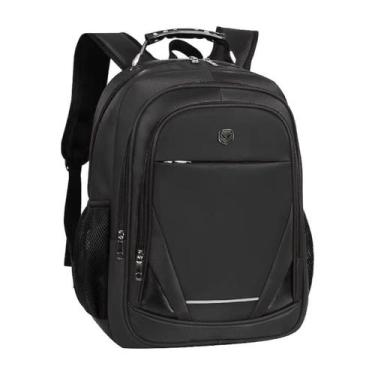 Imagem de Mochila De Costas Notebook Preta C/ Cabo De Aço Grande Yepp