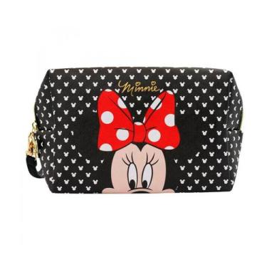 Imagem de Necessaire Preto Minnie 13x10x20cm Disney - Minas de Presentes