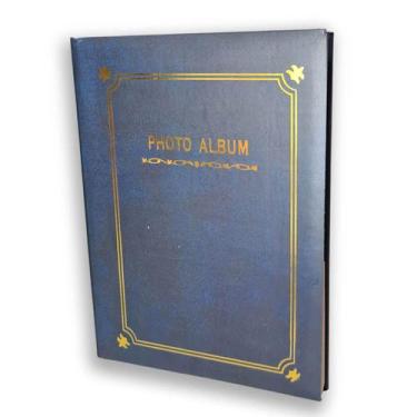 Imagem de Álbum de Fotos 100 Fotos 10x15 Clássico Capa Dura Brochura com 50 Folh