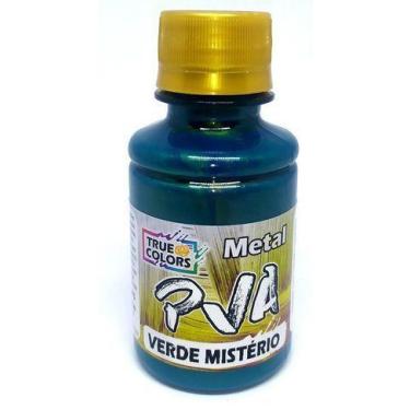 Imagem de Tinta PVA Metal True Colors Verde Mistério 100 ml - Efeito Metálico - 