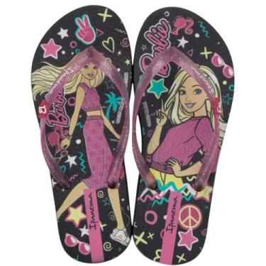 Imagem de Chinelo infantil ipanema barbie meu encanto 27291, 29/30, Preto glitte