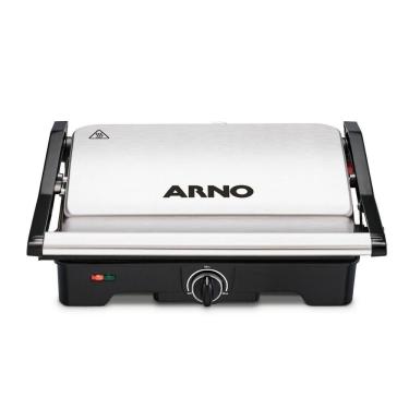 Imagem de Grill Arno GNOX Dual com Abertura de 180° Antiaderente 1100W Inox 110V
