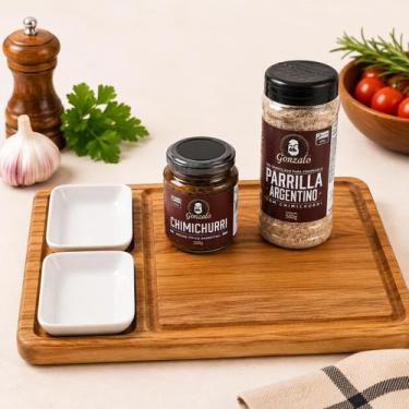Imagem de Kit para Churrasco Tábua Cortar e Servir - Mod.10 - NetShop