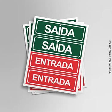 Imagem de Cartela Identificação Saída E Entrada 20x6,5 Cm Adesivo