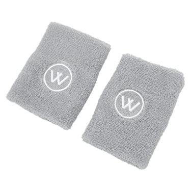 Imagem de Pulseiras Esportivas, Pulseiras de Alta Elasticidade que Não Agridem a Pele, Absorção de Suor Fitness 2 Conjuntos (Cinza)