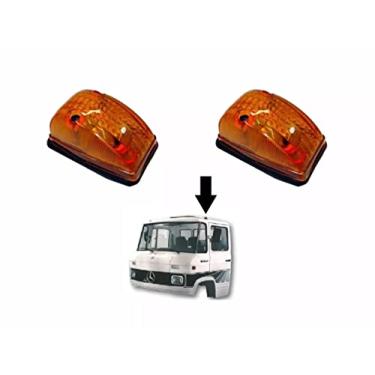 Imagem de PAR LANTERNA PISCA AMARELO MB 608 755 PARA SCANIA 111