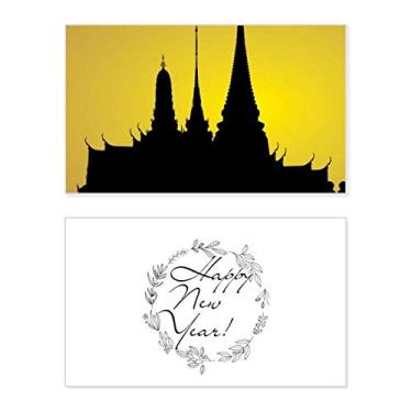 Imagem de Thai Customs Culture Shadow Temple New Year Festival Greeting Card Bless Message Gift