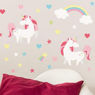 Imagem de Adesivo de Parede Unicornio Mágico Infantil para Quarto