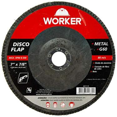 Imagem de Worker Disco Flap Reto G60 180X22 2Mm Metal
