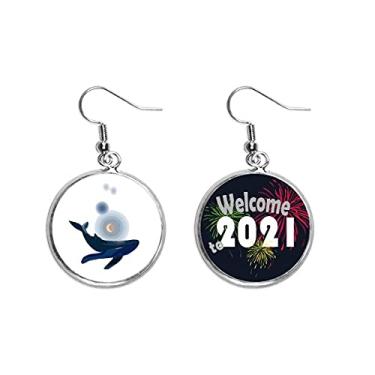 Imagem de Brinco com pingente de baleia fluorescente circundante, joia 2021 Blessing