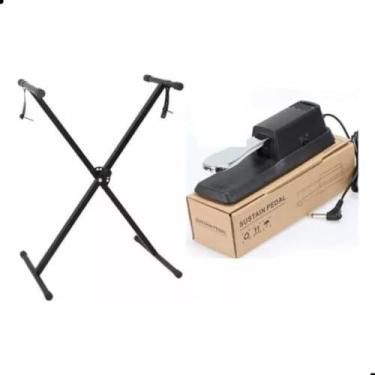 Imagem de Pedal Sustain Teclado + Suporte Teclado Musical Yamaha Casio