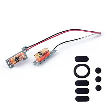 Imagem de HUYUN Botão de interruptor de mouse micro interruptor de placa circular de substituição para Logit G304 G305 mouse gamer (com interruptor TTC à prova de poeira ouro 80M)