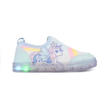 Imagem de Tenis Infantil Casual Menina Calce Facil com LED My Funfy Kids 550A Feminino (Azul, BR, Criança de 1 a 3 anos, Numérico, 26)