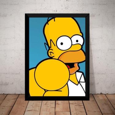 Imagem de Quadro Decorativo Homer Os Simpsons Arte Poster Moldurado - Fanarte