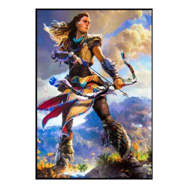 Imagem de Quadro Game Horizon Zero Dawn Arte Moldura 42x29cm - Fanarte