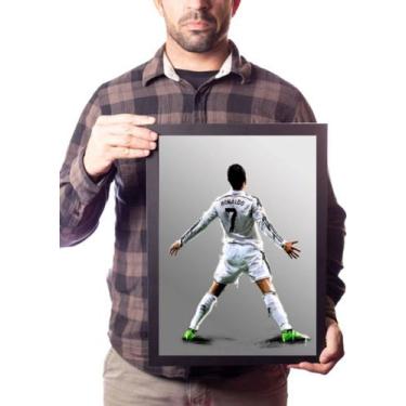 Imagem de Quadro Decorativo Cr7 Cristiano Ronaldo Arte 42x29cm - Fanarte
