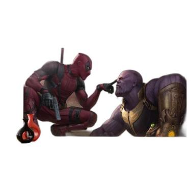 Imagem de Papel De Parede 3D Heróis Deadpool Thanos Arte 3,5M Nhma299 - Você Dec