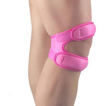 Imagem de 1 par de tiras de joelho Patella para mulheres, masculino, joelheira pressurizada, alívio da dor, joelho, manga, suporte de faixa, elástico, joelheira, joelheira, joelheira, para recuperação de lesões no tênis, ciclismo, futebol