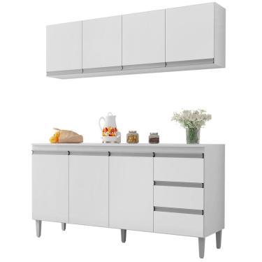 Imagem de Kit Armário Aéreo e Balcão para Pia sem Tampo 150 cm Adriana