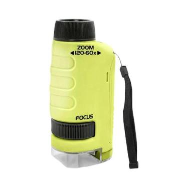 Imagem de Kit De Microscópio Mini Portátil Para Crianças 60-120x Com Luz LED Mic