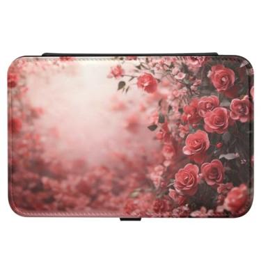 Imagem de Burbuja Caixa de joias de viagem de rosas dos namorados, presente para mulheres e meninas, estojo de joias portátil de couro PU organizador para brincos, anéis, colares e pulseiras