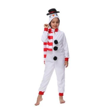 Imagem de Macacão infantil Wizland Snowman, lã de inverno, L 10-12