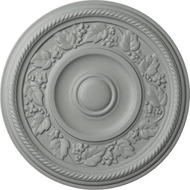 Imagem de Ekena Millwork CM16TY Medalhão de teto Tyrone, 41 cm de diâmetro x 0,9 cm de P (serve para toldos de até 16 3/4"), preparado