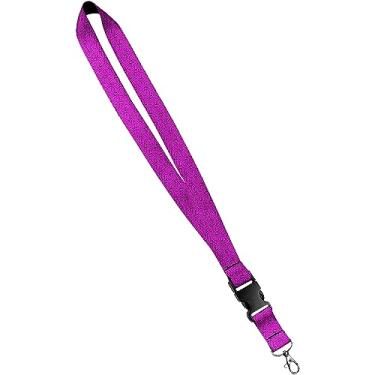 Imagem de Cordão estampado – Colar de chaveiro de cetim com fivela de liberação lateral e encaixe, porta-crachá de identificação – 2,5 cm, rosa floral moderno