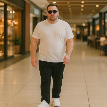 Imagem de Calça Jeans Masculina Plus Size Grande Tamanho 44 46 48 Básica Reforça