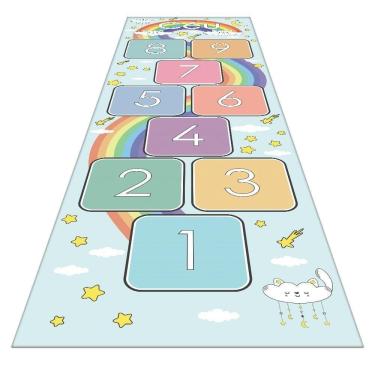 Imagem de Tapete Amarelinha Infantil Ilustrado Criança Lona