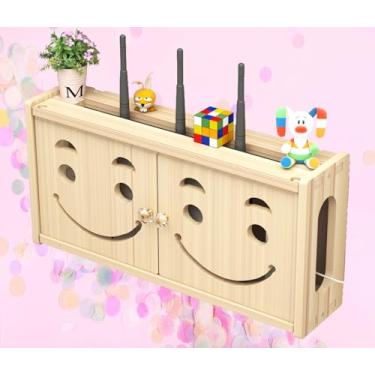 Imagem de Prateleira de armazenamento de roteador WiFi caixa de armazenamento de router WiFi cabos de prateleira montados na parede caixa de prateleira WiFi caixa de armazenamento WiFi montada na parede, A-48x