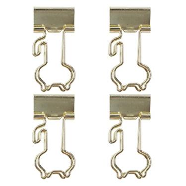 Imagem de Acouto 15 Clipes de Ouro Com Cauda - Grampos de Papel de Metal para Armazenamento de Arquivos, Clipes de Cauda de Andorinha Com Alças Bonitas, Organização Ideal de Documentos Em Casa, Escola ou (Gato)