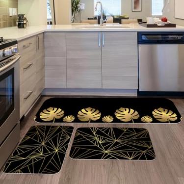 Imagem de Passadeira Cozinha, Kit 3 Tapetes para Cozinha Antiderrapante Mandala Vermelha, Elegante e Refinado(04)