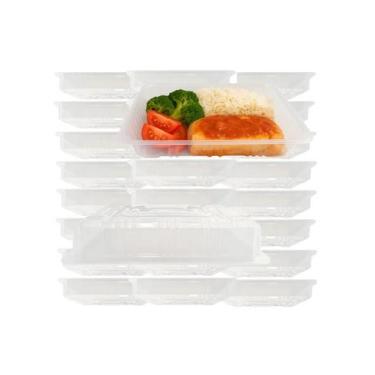 Imagem de Embalagem Marmitas Freezer Microondas Bpa Free Kit Com 25 Unidades 150
