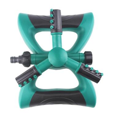 Imagem de Aspersor de Jardim Giratório 360 Irrigação com 3 Braços Ajustável Bicos Múltiplos Pulverizador Água à Prova Vazamentos para Gramado Rega e Diversão Verão