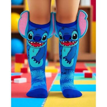 Imagem de Meias 3D Infantil Maluca Divertida Personagens oi - NoBrand, Tite Azul