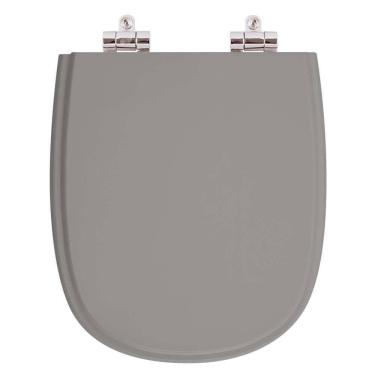 Imagem de Assento Sanitario Poliester com Amortecedor Sabatini Cinza Escuro para Vaso Icasa