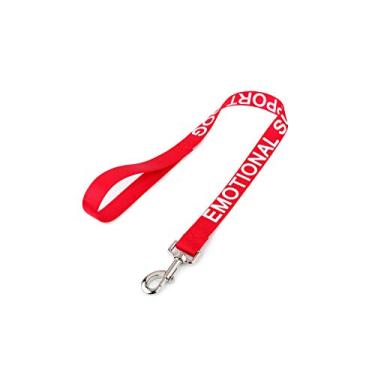 Imagem de Doggie Stylz Coleira para Cães de Serviço ou Guia de Suporte Emocional - Vermelha, 76 cm