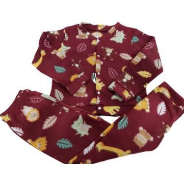 Imagem de Conjunto Soft Inverno Menino Tam 4 6 8 Infantil Pijama Frio - MMS Spor