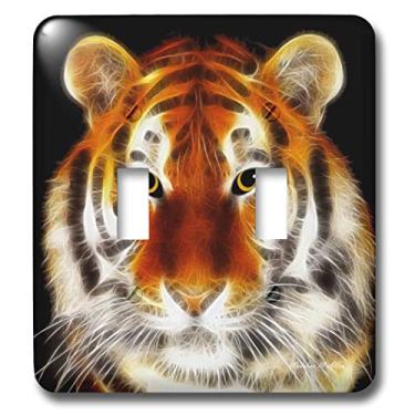 Imagem de 3dRose Interruptor duplo Tiger Fractalius Art lsp_6607_2, multicolorido
