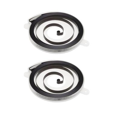 Imagem de Micro Traders 2 peças de mola de arranque de recuo de 2 furos 4224 190 0600 compatível com serras de corte Stihl TS410 TS420 mola de arranque para máquina de corte