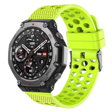 Imagem de Compatível com pulseiras Amazfit T-Rex 3, Lamshaw de liberação rápida de 22 mm, pulseira esportiva de silicone de 20 mm compatível com Amazfit T-Rex 3 de 48 mm, Balance, Cheetah Pro, Cheetah Round,