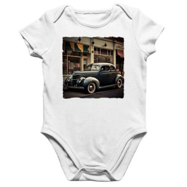 Imagem de Body Bebê Algodão Carro clássico na cidade - Foca na Moda, Branco, GG