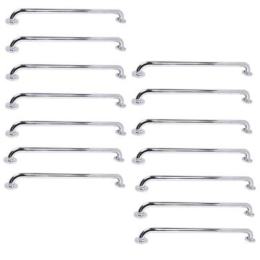 Imagem de Barra de Apoio 70cm Inox Kit 14 Unidades Acessibilidade Cadeirante Idoso Gestante Casa Banheiro Box Suporte Corrimao Escada Resistente Seguro