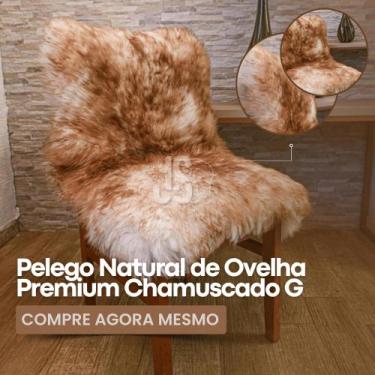 Imagem de Pelego Natural de Ovelha Premium Mesclado G - JS PELES